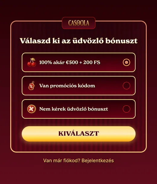 Regisztráció a Casoola Casino